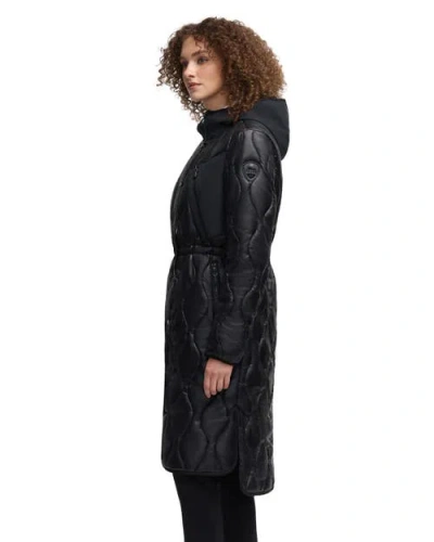 Pajar Sterling Onion Quilted Longline Anorak In Black