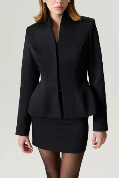 Nocturne Structured Blazer Jacket In Black