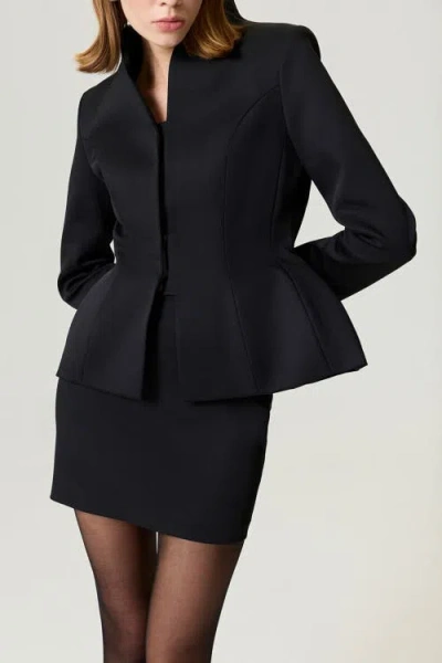 Nocturne Structured Blazer Jacket In Black