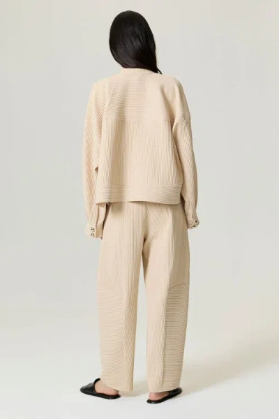 Nocturne Ribbed Detailed Jacket In Brown