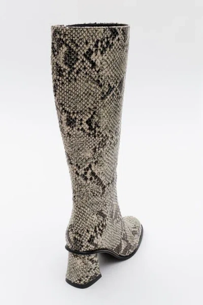 Prologue Shoes Elly Pattern Block Heel Boot In Multi
