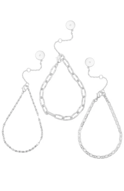 Vince Camuto Stackable Bracelet Set In Metallic