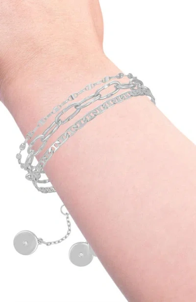 Vince Camuto Stackable Bracelet Set In Metallic