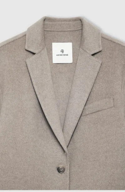 Anine Bing Single-breasted Long-sleeve Blazer In Gray