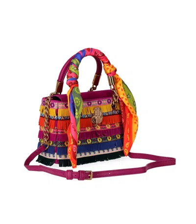 Kurt Geiger Square Mini Kensington Embellished Top Handle Bag In Multi