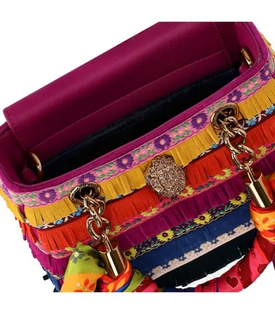 Kurt Geiger Square Mini Kensington Embellished Top Handle Bag In Multi