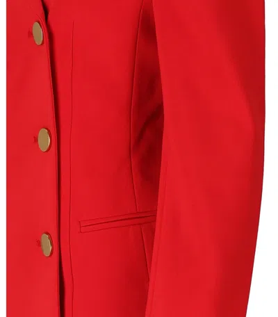 Essentiel Antwerp Irtha Red Double-breasted Blazer In Red