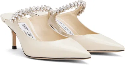 Jimmy Choo Pointed-toe Mule With Mid-height Stiletto Heel In White