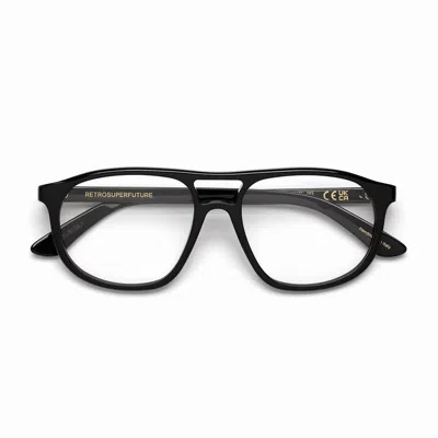 Retrosuperfuture Geometric Frame Plain Mirror In Black