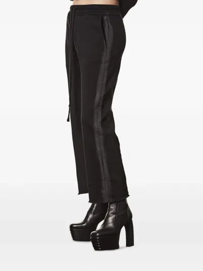 Thom Krom Side-stripe Raw-edge Track Pants In Black