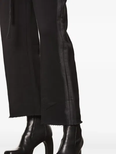 Thom Krom Side-stripe Raw-edge Track Pants In Black