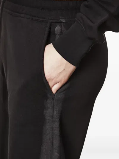 Thom Krom Side-stripe Raw-edge Track Pants In Black