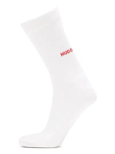 Hugo Boss Logo-knit Socks (pack Of Three) In Black