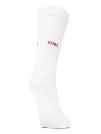 Hugo Boss Logo-knit Socks (pack Of Three) In Black
