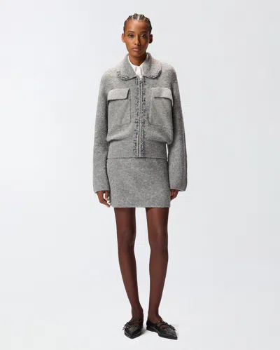 Pinko Dark Lady Giacca Confort Wool In Gray