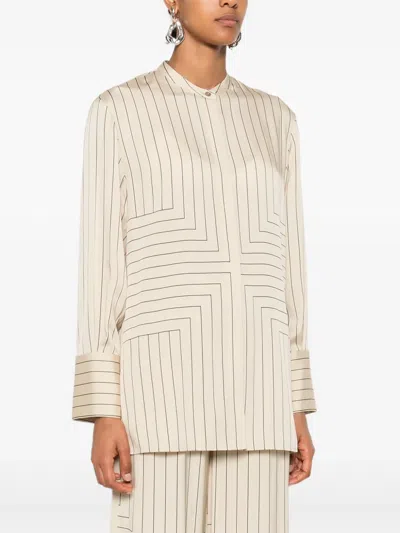 Joseph Striped-geometric Shirt In Neutral