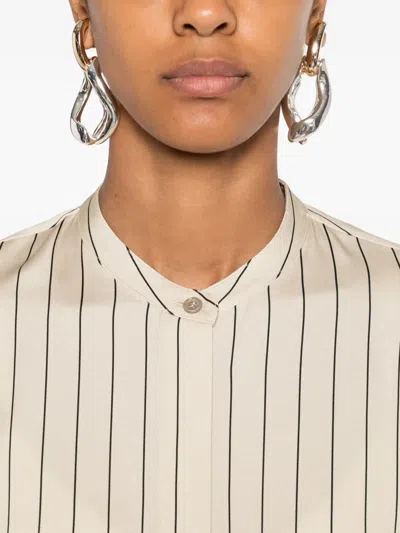 Joseph Striped-geometric Shirt In Neutral