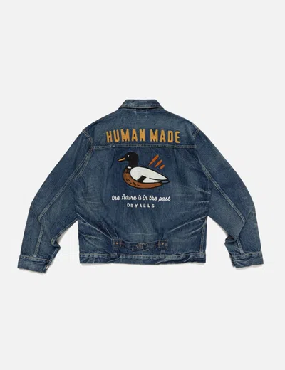 Human Made Denim Work Jacket Future In Blue