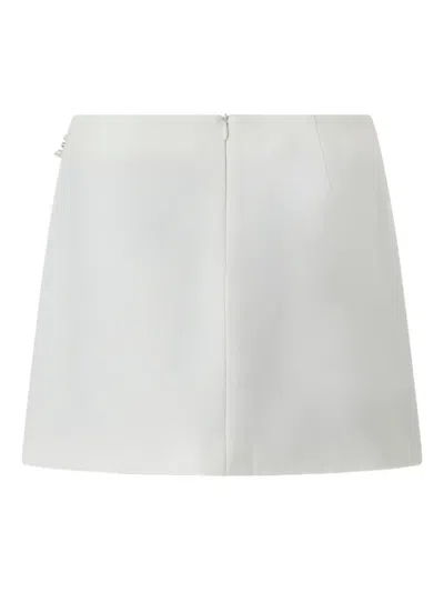 Pinko Sequin Embellished Mini Skirt In White