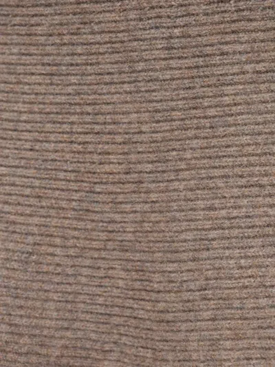 Burberry Ribbed-knit Flared Skirt In Brown