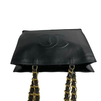 Pre-owned Chanel Black Leather Tote Bag ()