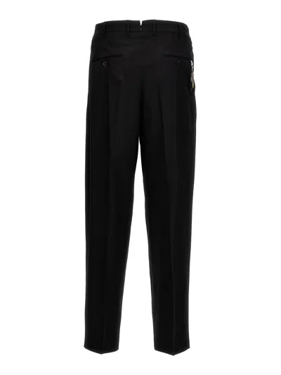 Pt Torino Tailored Pleated Trousers With Pockets In Black