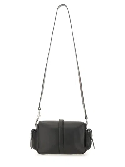 Hogan Flap Small Leather Crossbody Bag In Black