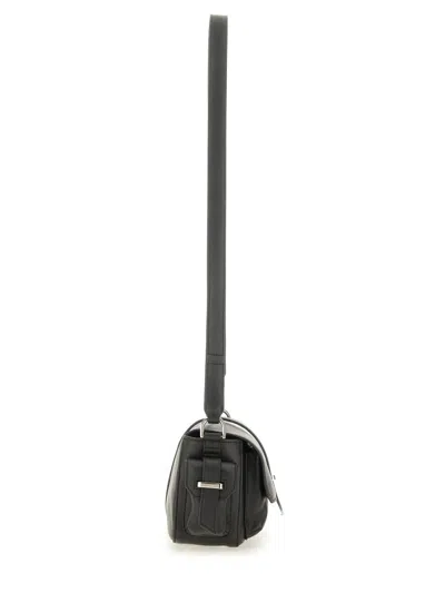 Hogan Flap Small Leather Crossbody Bag In Black