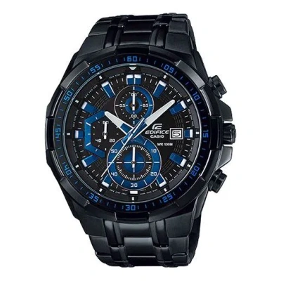 Casio Men's  Edifice Stainless Steel Strap Blue Watch Mens Black Analog