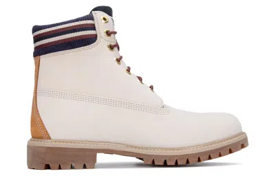 Timberland 6 Inch Waterproof Boot 'white Orange' In Multi