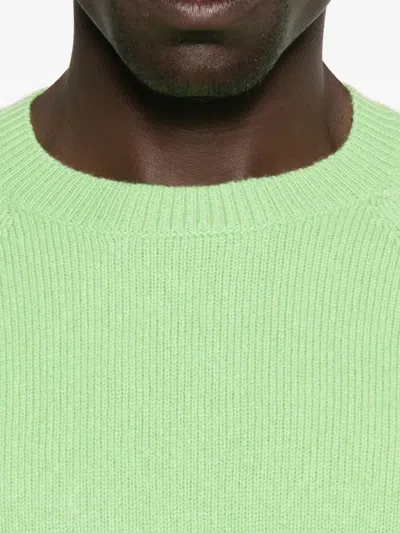 Tom Ford Cashmere Crew Neck Sweater Long Sleeves In Green