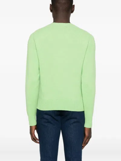 Tom Ford Cashmere Crew Neck Sweater Long Sleeves In Green
