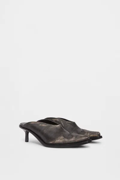 Ann Demeulemeester Beate Western-stitched Mules In Black