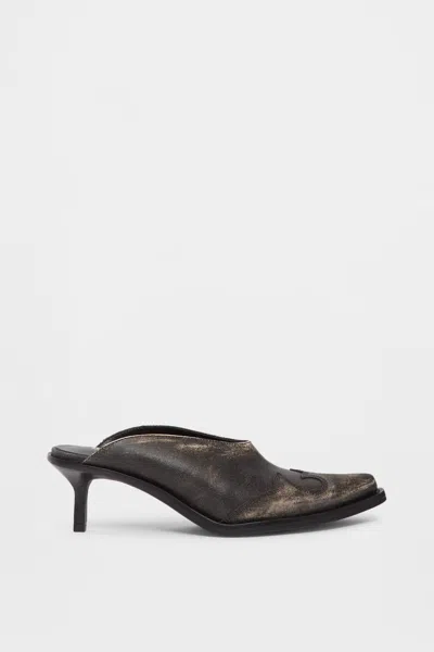 Ann Demeulemeester Beate Western-stitched Mules In Black