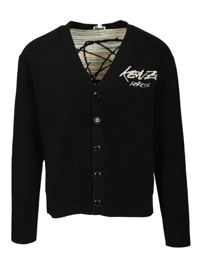Kenzo Black Sweaters & Knitwear - Cardigans Men In Black