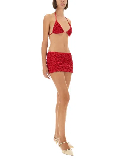 Selia Richwood Lia Textured Mini Skirt In Animal Print