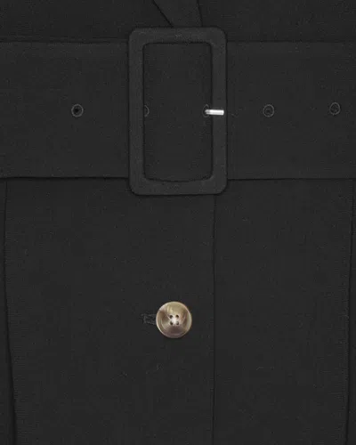 Rotate Birger Christensen Black Blazer With Belt Rotate In Black