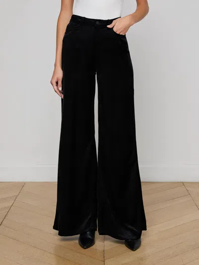 L'agence Quincy H/r Wide Leg In Black