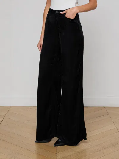 L'agence Quincy H/r Wide Leg In Black