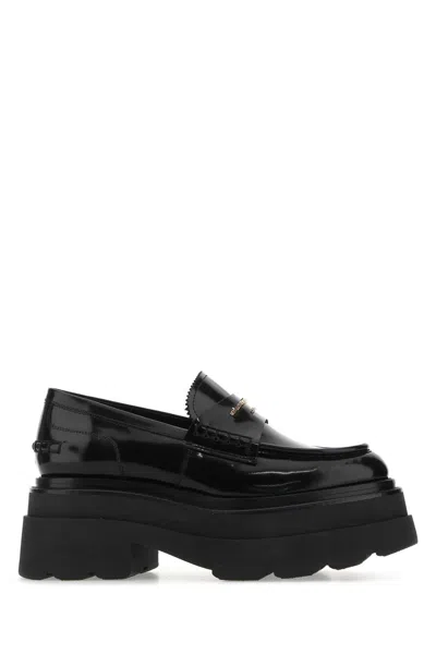 Alexander Wang 45mm Carter Lug Patent Leather Loafers In Black