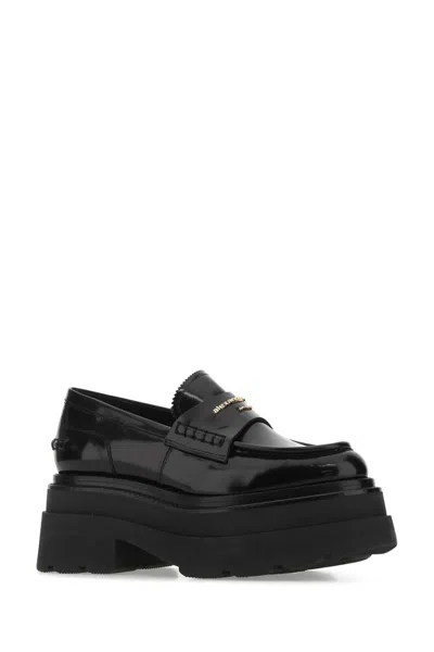 Alexander Wang 45mm Carter Lug Patent Leather Loafers In Black