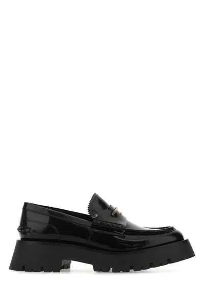 Alexander Wang 45mm Carter Lug Patent Leather Loafers In Black
