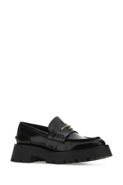Alexander Wang 45mm Carter Lug Patent Leather Loafers In Black