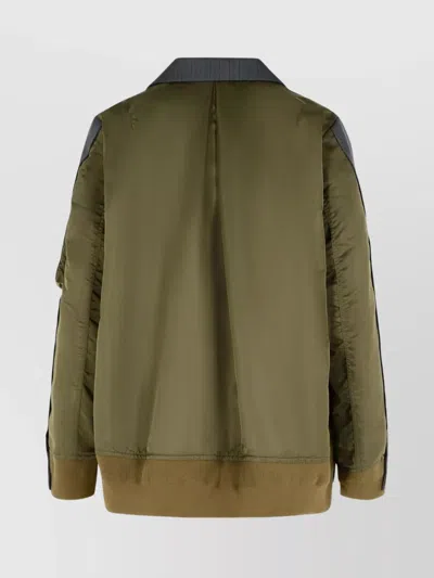 Sacai Double-breasted Wool And Nylon Blazer In Animal Print