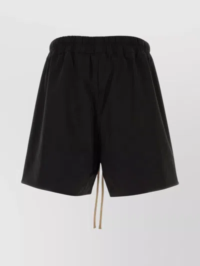 Fear Of God Black Stretch Nylon Blend Bermuda Shorts In Black