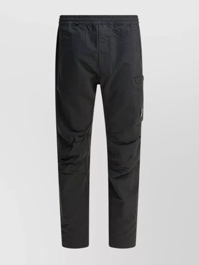C.p. Company Utility Trousers Featuring Elastic Elements In Black