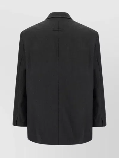 Fear Of God Tailored Single Button Blazer With Notched Lapel In Black