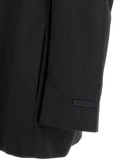 Fear Of God Tailored Single Button Blazer With Notched Lapel In Black
