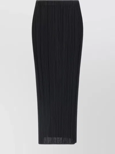 Issey Miyake Midi Skirt Featuring Pleated Design In Black