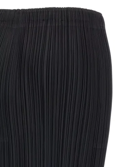 Issey Miyake Midi Skirt Featuring Pleated Design In Black